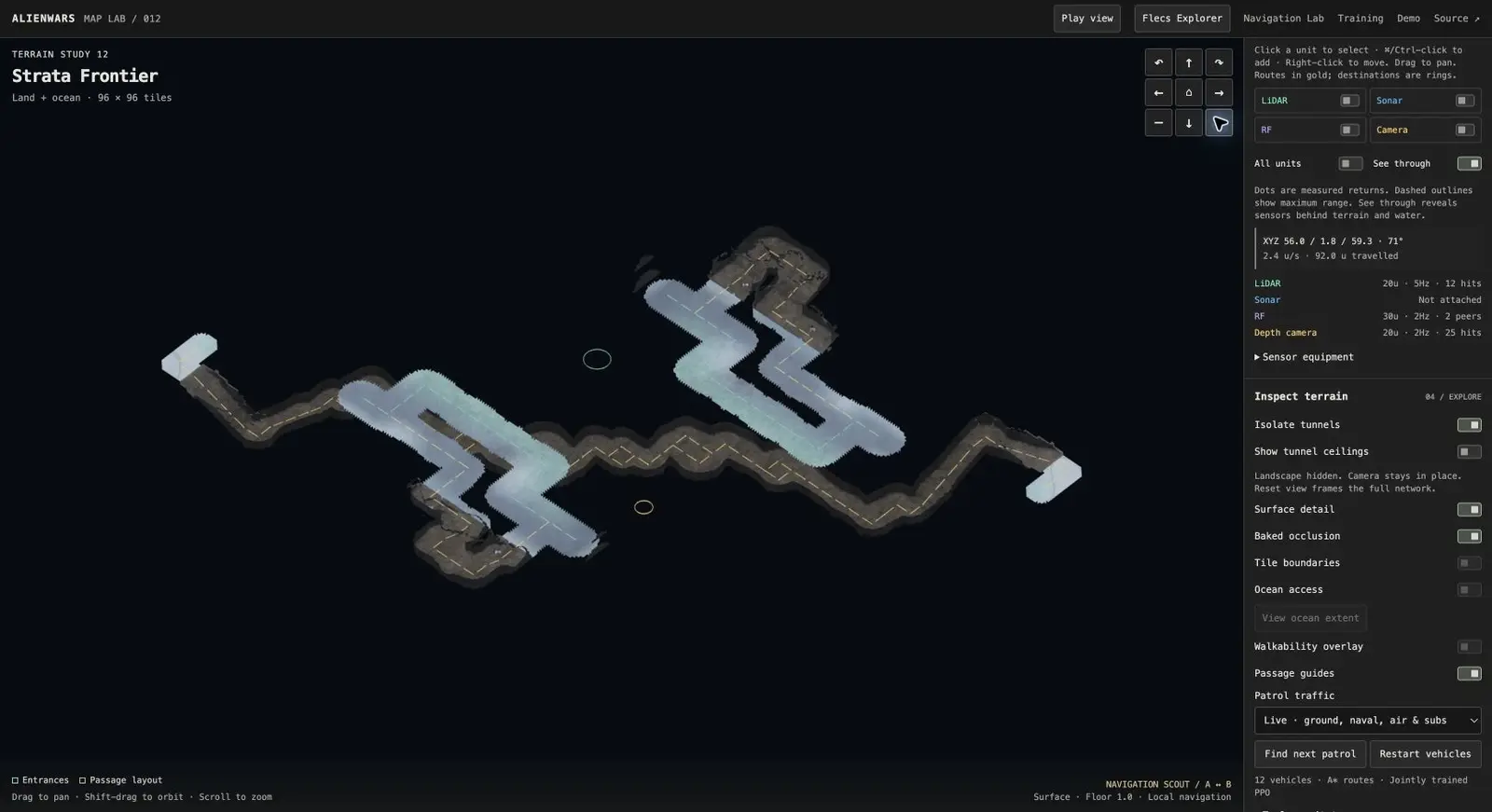Isolated tunnel network