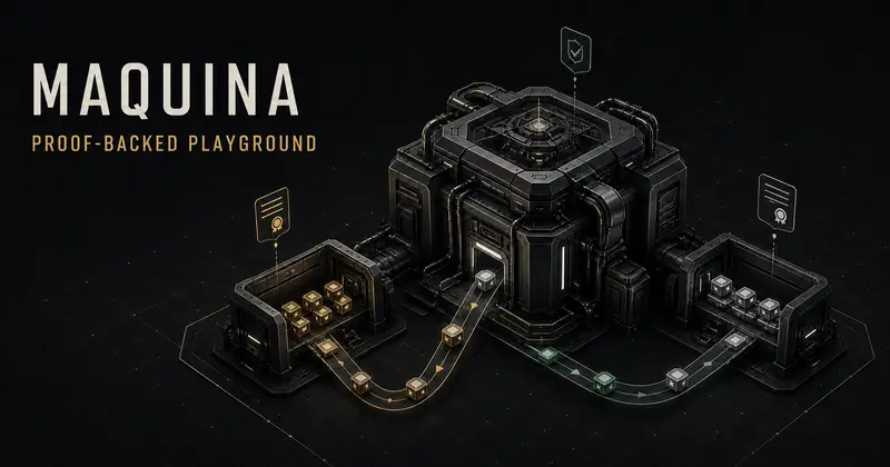 Maquina Playground cover showing a machine with resource queues